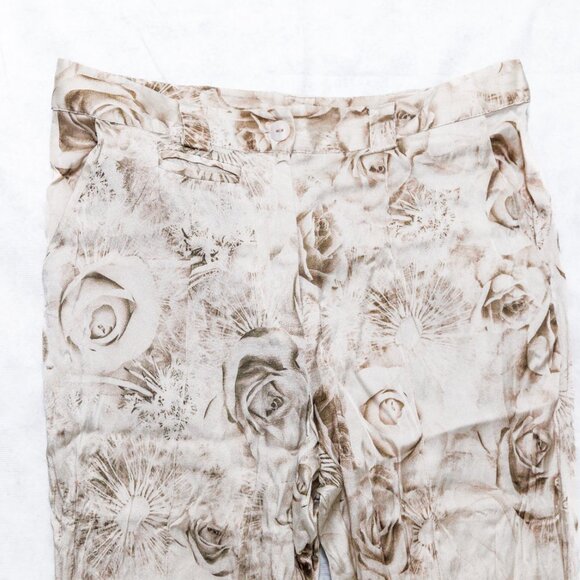 Emma Cook Silk Rose Monochrome Ivory Light Grey Beige Size 2 - Picture 6 of 10